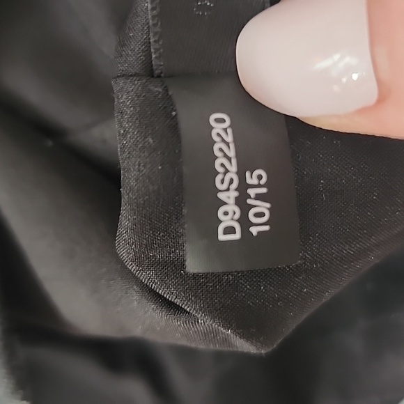 THE LIMITED Black White Stripe Denim Fitted Sleeveless Midi Pencil Dress Size 2 - Picture 7 of 9